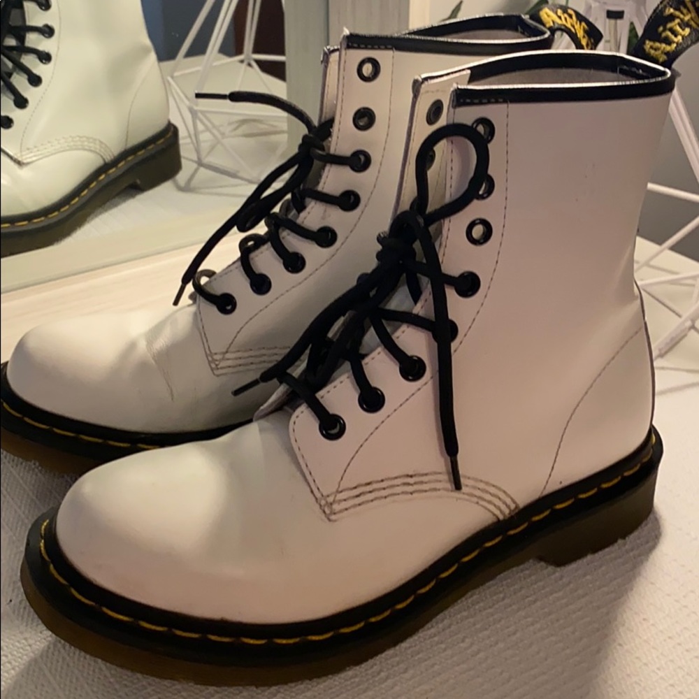 Dr. Martens White Combat Boots